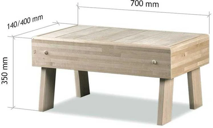Pirties suoliukas - laiptas HS 1, drebulės mediena