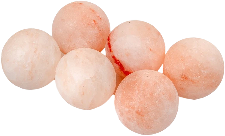 SAUFLEX himalajų druskos rutuliukai, su laikikliu, 6 vnt