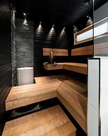 Sieninis šviestuvas Sauflex Saunos LED apšvietimo komplektas LedLite 6, auksinės spalvos