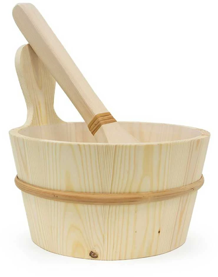SAWO medinio 4 L kubiliuko ir 36 cm samčio rinkinys, pušis