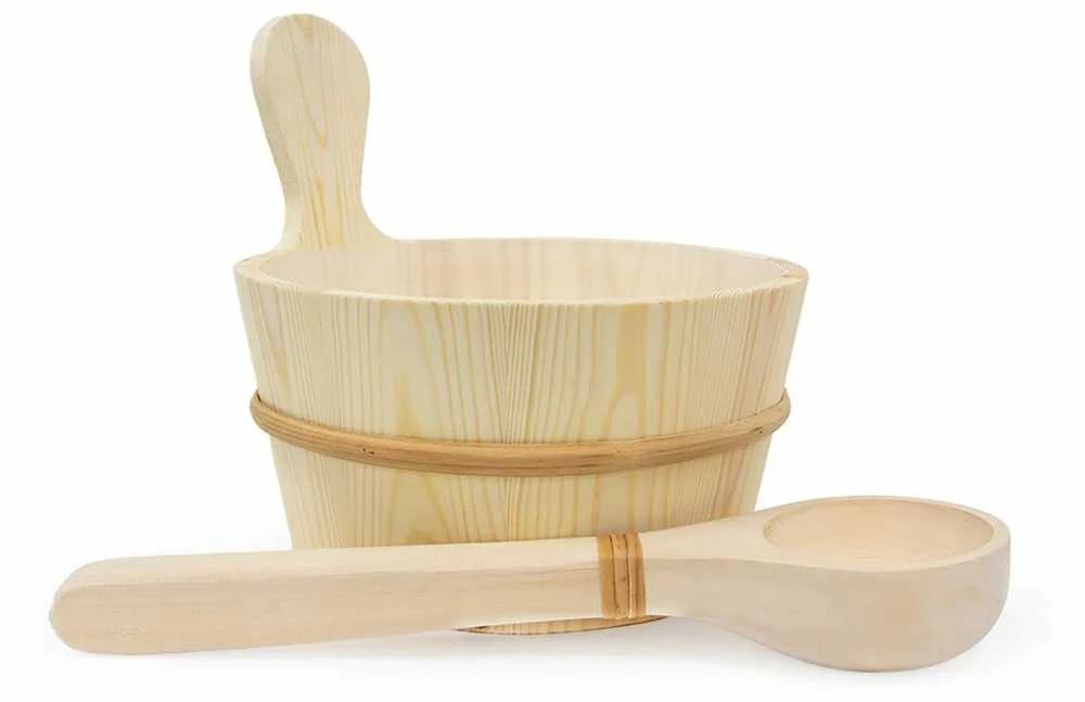 SAWO medinio 4 L kubiliuko ir 36 cm samčio rinkinys, pušis