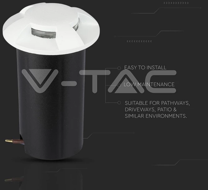 Sieninis šviestuvas V-tac 1W LED lemputė garinei pirčiai 4 krypčių 3000K