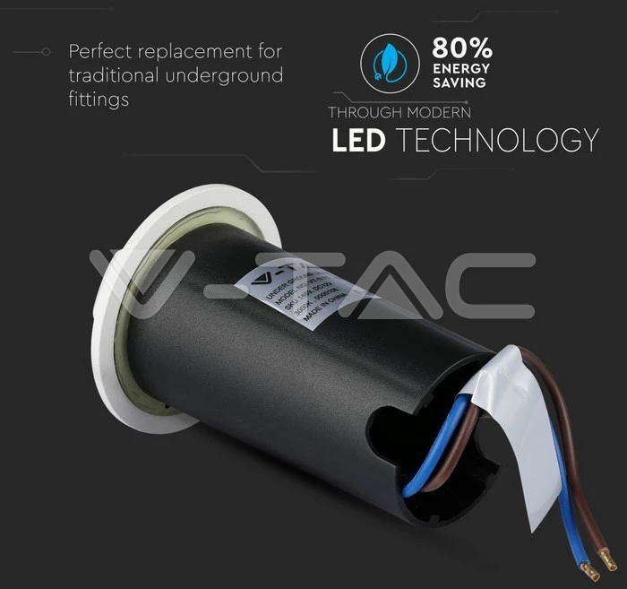 Sieninis šviestuvas V-tac 1W LED lemputė garinei pirčiai 4 krypčių 3000K