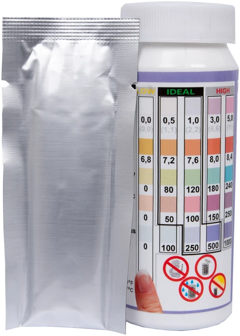 Vandens testavimo juostelės Easy-Dip 3 in 1, PH/CL/BR/Šarmingumui tirti, 50 vnt.