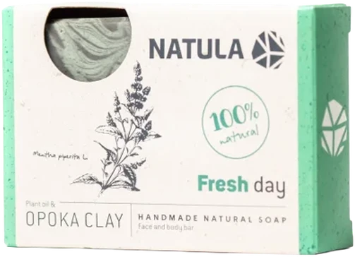 Veido ir kūno muilas NATULA su opokos uoliena ir mėta 100g