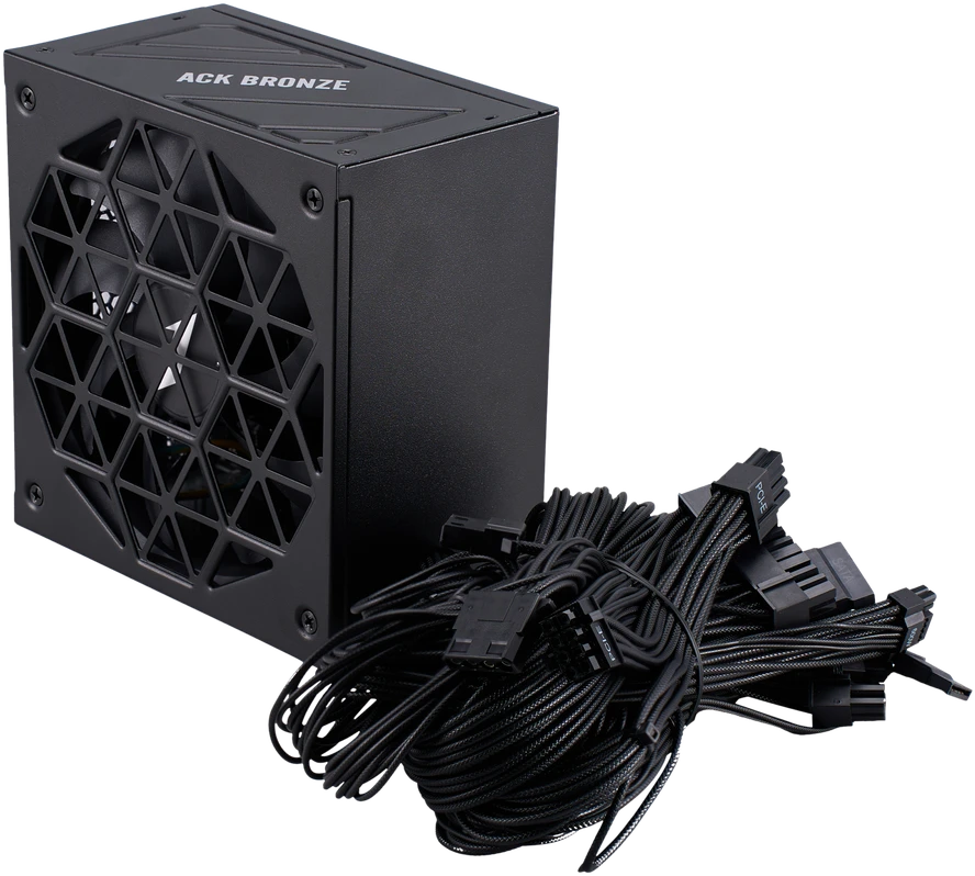 1STPLAYER ACK, 650W, 80 PLUS Bronze, ATX 3.1, PCIe 5.1 maitinimo blokas, juodas
