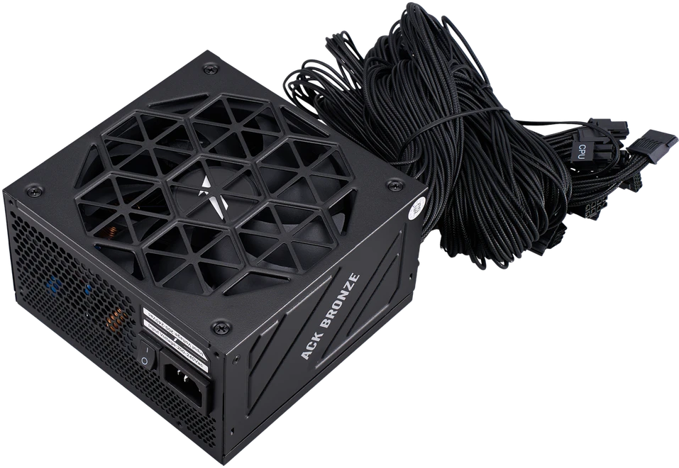 1STPLAYER ACK, 650W, 80 PLUS Bronze, ATX 3.1, PCIe 5.1 maitinimo blokas, juodas