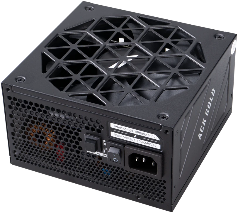 1STPLAYER ACK, 850W, 80 PLUS Gold, ATX 3.1, PCIe 5.1, modulinis maitinimo blokas, juodas