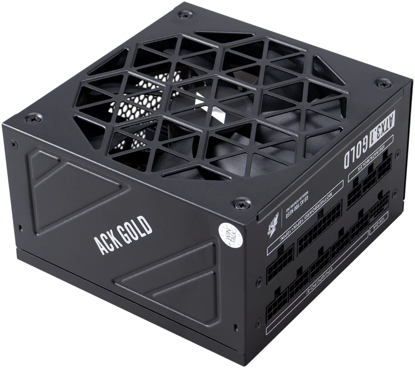 1STPLAYER ACK, 850W, 80 PLUS Gold, ATX 3.1, PCIe 5.1, modulinis maitinimo blokas, juodas