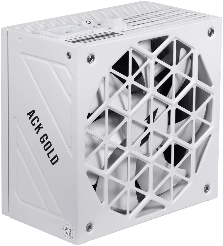 1STPLAYER ACK, 850W, 80 PLUS Gold, ATX 3.1, PCIe 5.1, modulinis maitinimo blokas, baltas