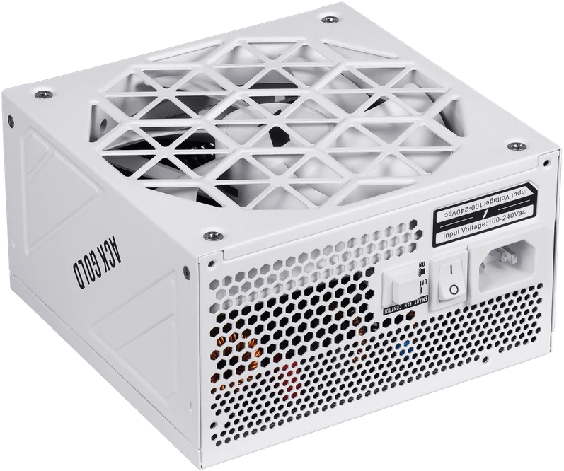 1STPLAYER ACK, 850W, 80 PLUS Gold, ATX 3.1, PCIe 5.1, modulinis maitinimo blokas, baltas