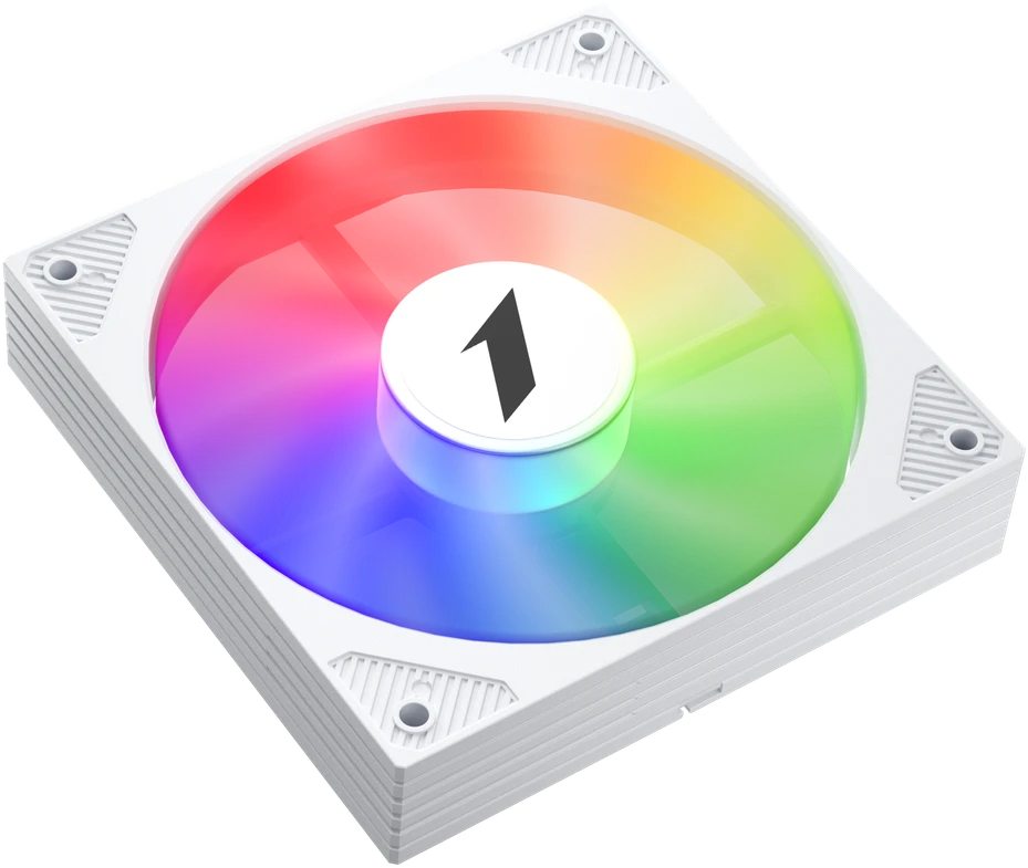 1STPLAYER FA1, 120 mm RGB korpuso ventiliatorius, baltas