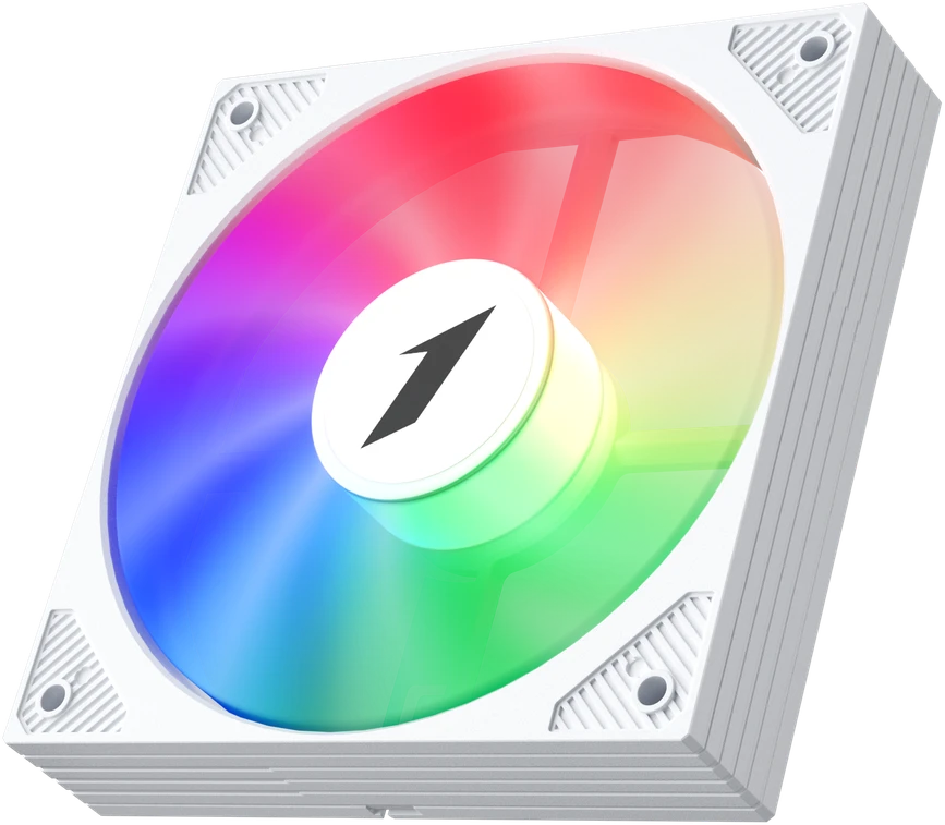 1STPLAYER FA1, 120 mm RGB korpuso ventiliatorius, baltas