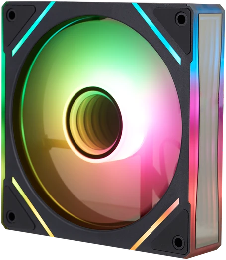 1STPLAYER FC7, 120 mm PWM ARGB korpuso ventiliatorius, juodas