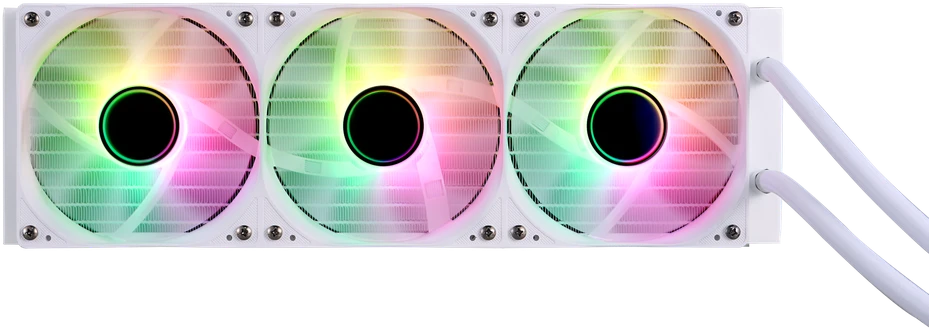 1STPLAYER TS4 360, 360 mm AIO procesoriaus aušintuvas, ARGB, LED ekranas, baltas