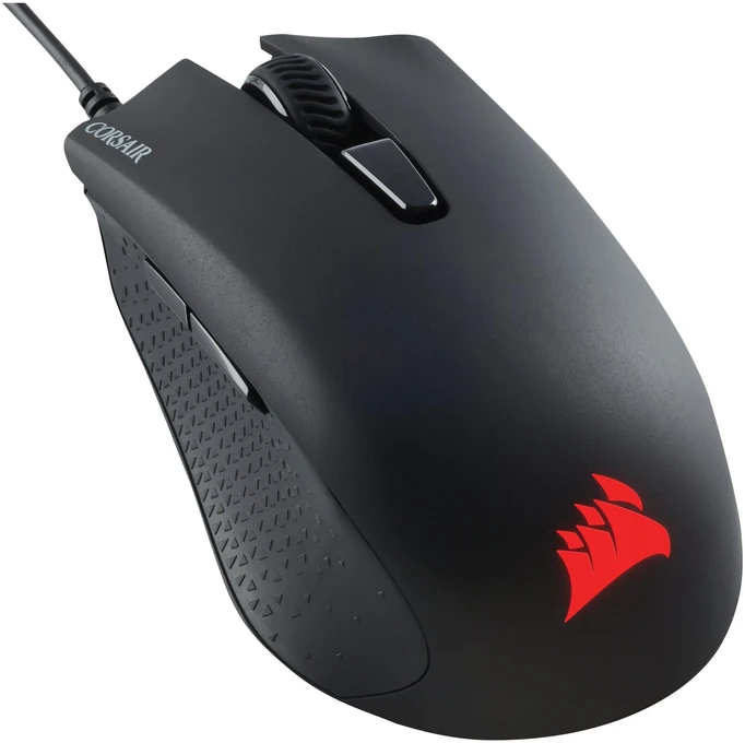Corsair Harpoon RGB PRO FPS/MOBA Pelė žaidimams, Juodas, 12000 DPI, Optinė