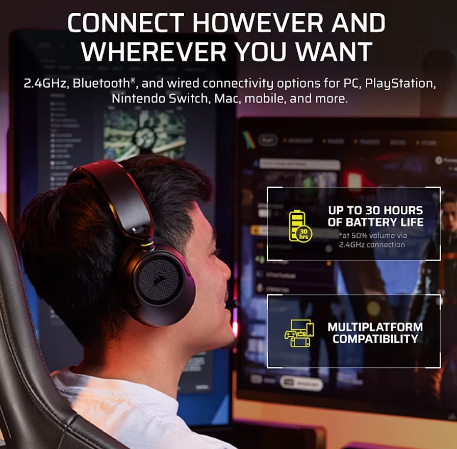 CORSAIR HS35 v3 Ausinės Baltas