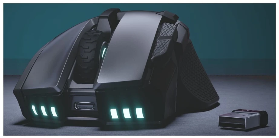 Corsair IRONCLAW SE | Pelė žaidimams | Belaidė/su laidu | 2.4GHz, Bluetooth, USB-C | Juoda