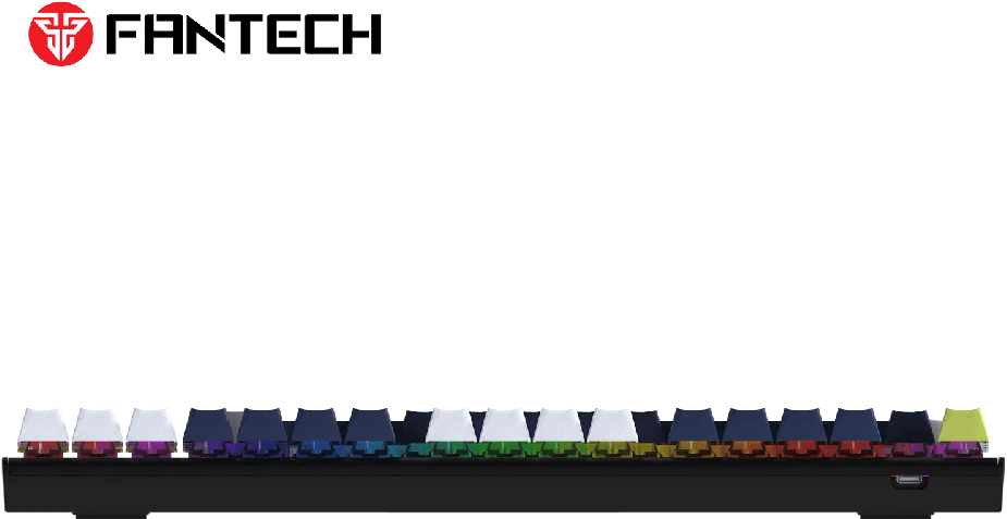 Fantech ATOM87S RGB laidinė mechaninė klaviatūra, Balta, Rosie Switch