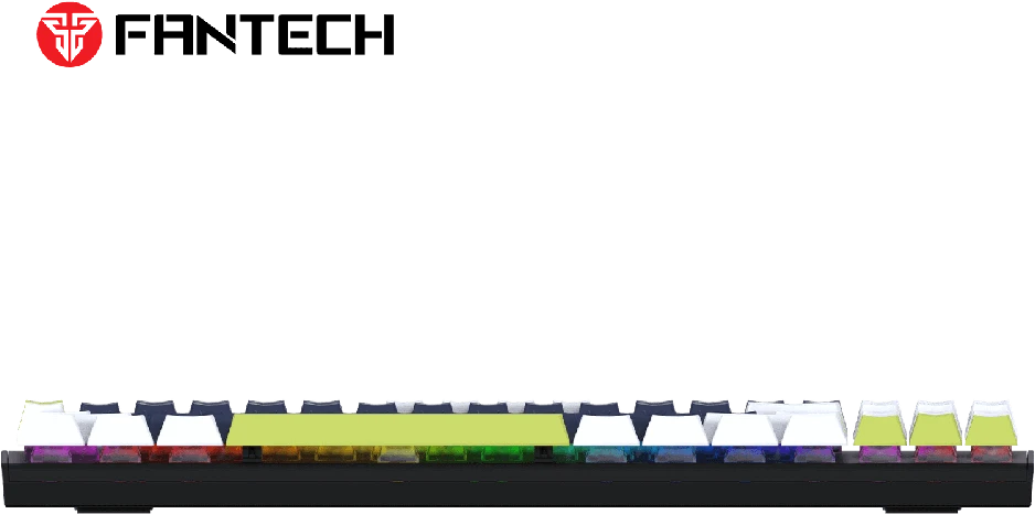 Fantech ATOM87S RGB laidinė mechaninė klaviatūra, Balta, Rosie Switch