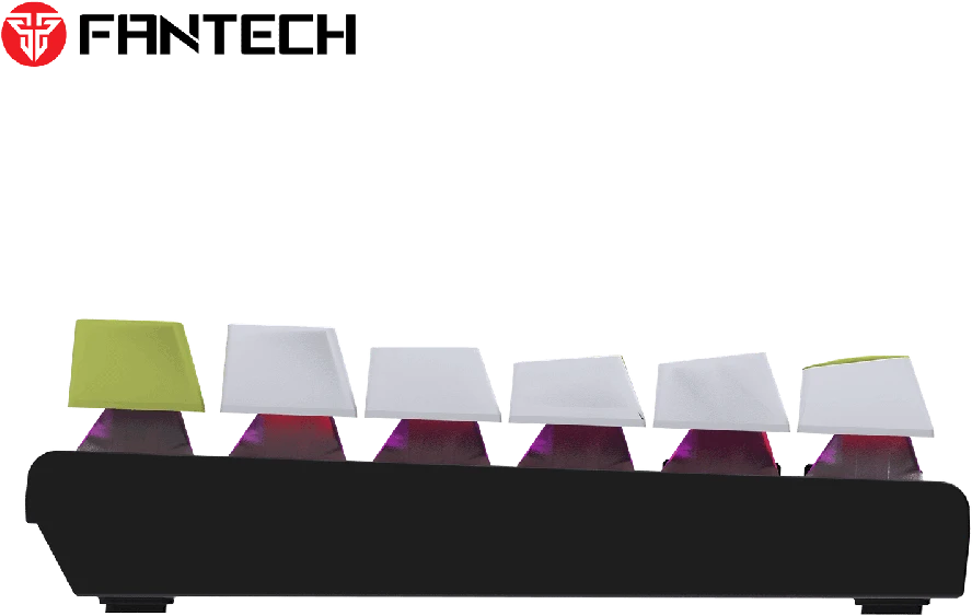 Fantech ATOM87S RGB laidinė mechaninė klaviatūra, Balta, Rosie Switch