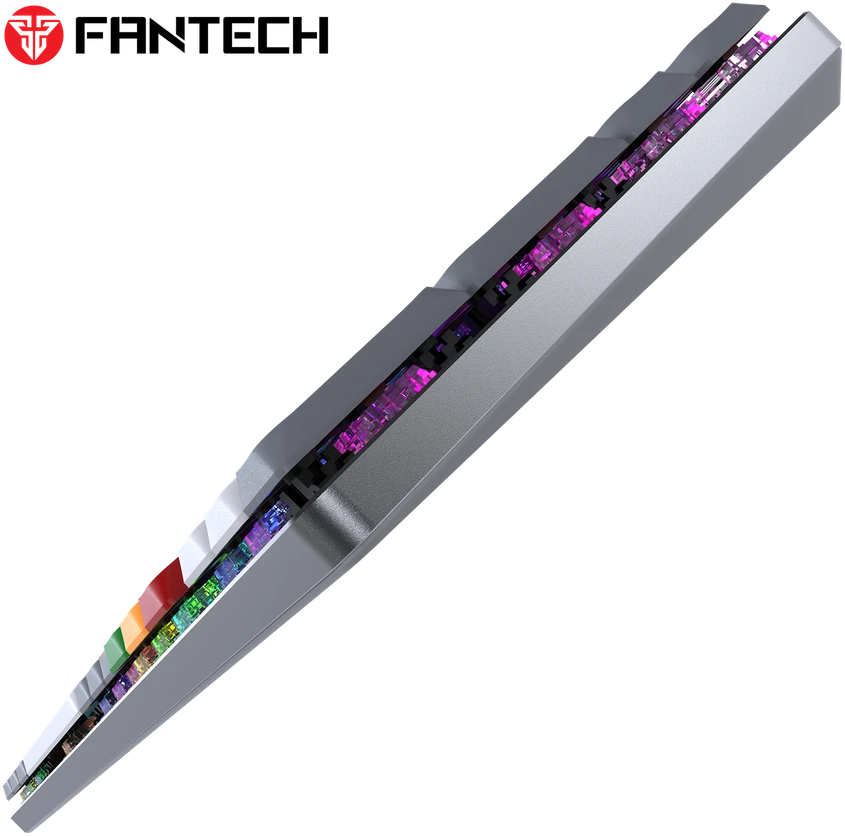 Fantech MAXFIT AIR99 RGB belaidė mechaninė klaviatūra, Pilka, Brown Switch