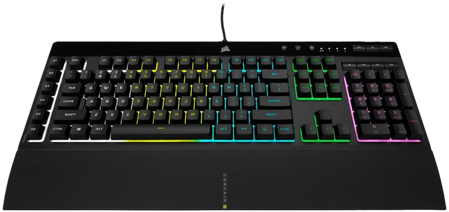 Žaidimų klaviatūra Corsair K55 RGB Pro su 5 zonų RGB pašvietimu, ENG išdėstymas