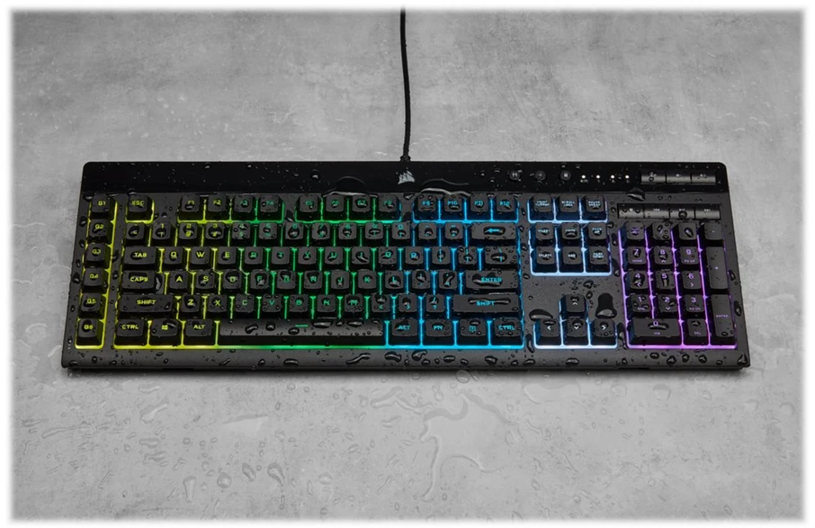 Žaidimų klaviatūra Corsair K55 RGB Pro su 5 zonų RGB pašvietimu, ENG išdėstymas