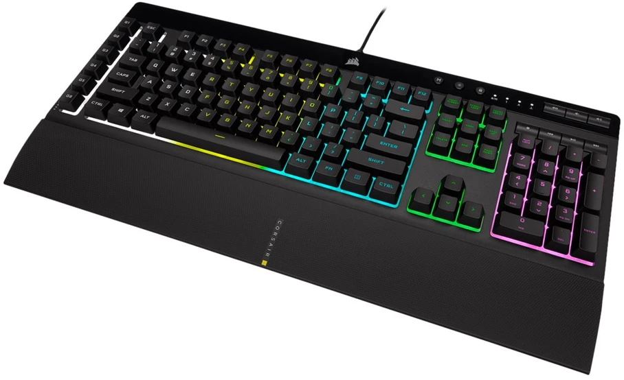 Žaidimų klaviatūra Corsair K55 RGB Pro su 5 zonų RGB pašvietimu, ENG išdėstymas