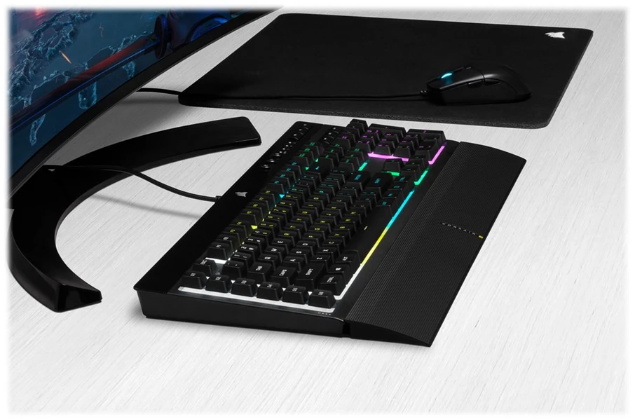 Žaidimų klaviatūra Corsair K55 RGB Pro su 5 zonų RGB pašvietimu, ENG išdėstymas