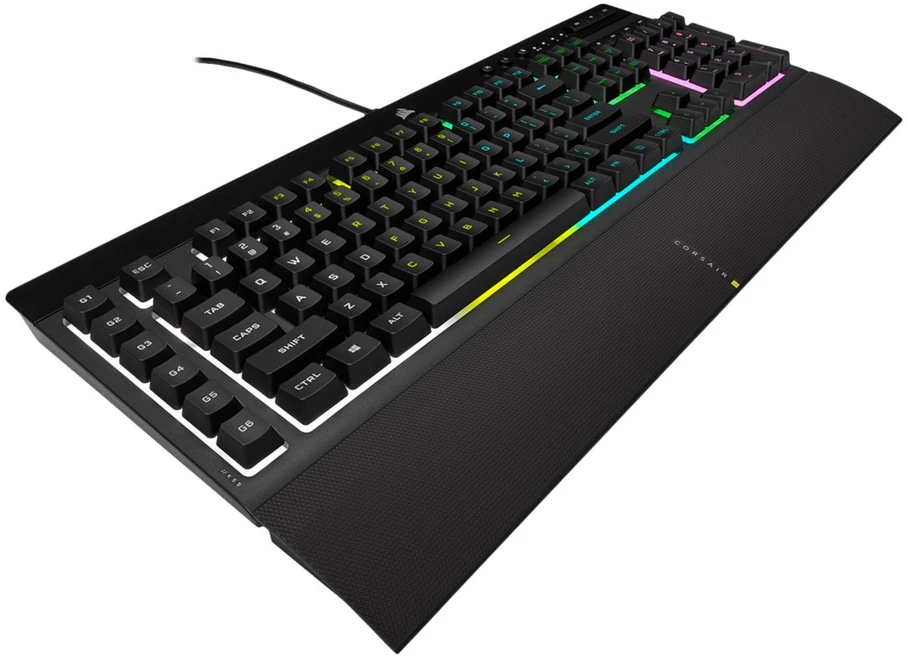 Žaidimų klaviatūra Corsair K55 RGB Pro su 5 zonų RGB pašvietimu, ENG išdėstymas