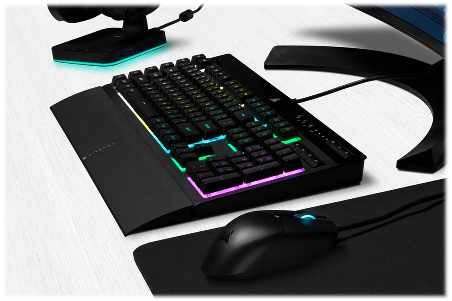 Žaidimų klaviatūra Corsair K55 RGB Pro su 5 zonų RGB pašvietimu, ENG išdėstymas