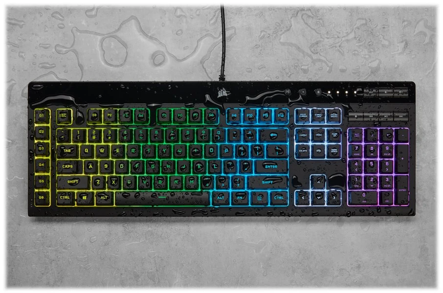Žaidimų klaviatūra Corsair K55 RGB Pro su 5 zonų RGB pašvietimu, ENG išdėstymas