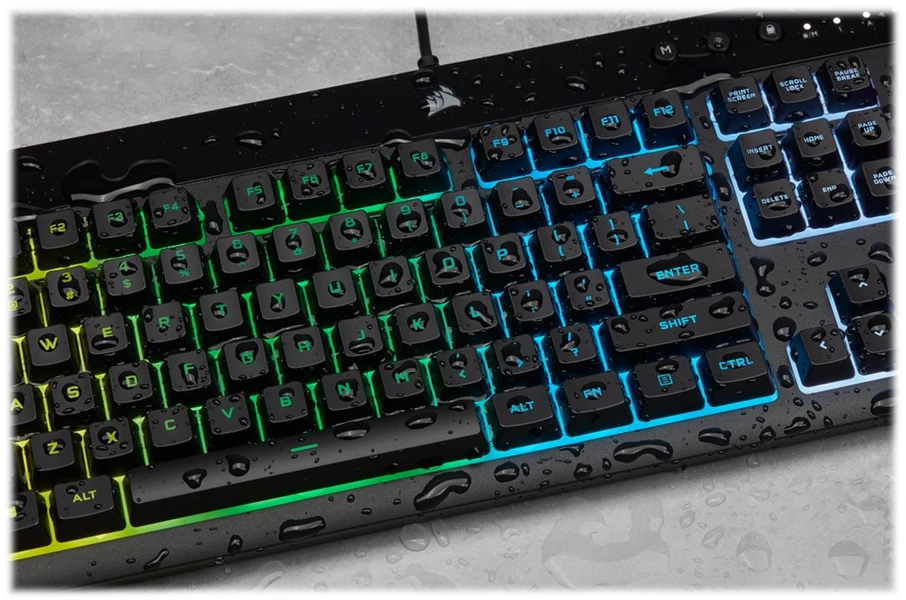 Žaidimų klaviatūra Corsair K55 RGB Pro su 5 zonų RGB pašvietimu, ENG išdėstymas