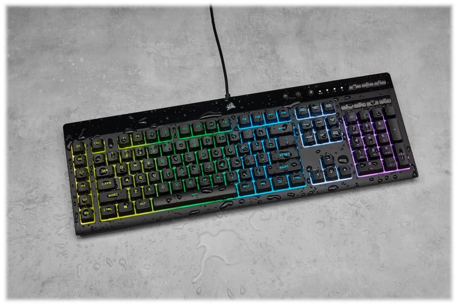 Žaidimų klaviatūra Corsair K55 RGB Pro su 5 zonų RGB pašvietimu, ENG išdėstymas