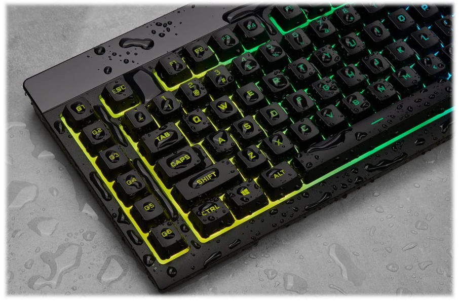 Žaidimų klaviatūra Corsair K55 RGB Pro su 5 zonų RGB pašvietimu, ENG išdėstymas