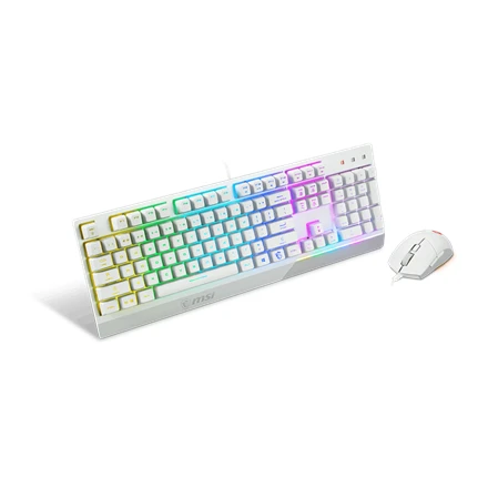 Klaviatūra ir pelė MSI Vigor GK30 Combo, US išdėstymas, baltos spalvos