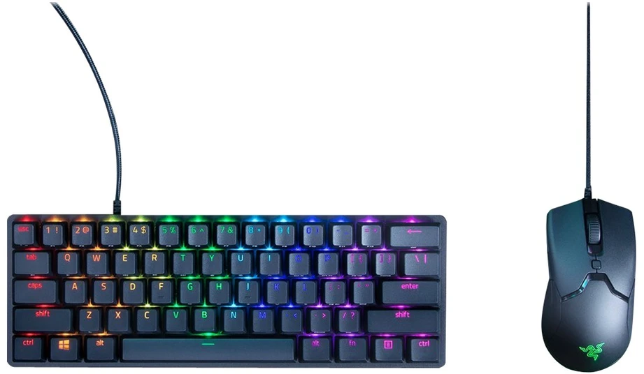 60% Mechaninė Žaidimų klaviatūra Razer Huntsman Mini, Violetinė Switch, Nordic išdėstymas