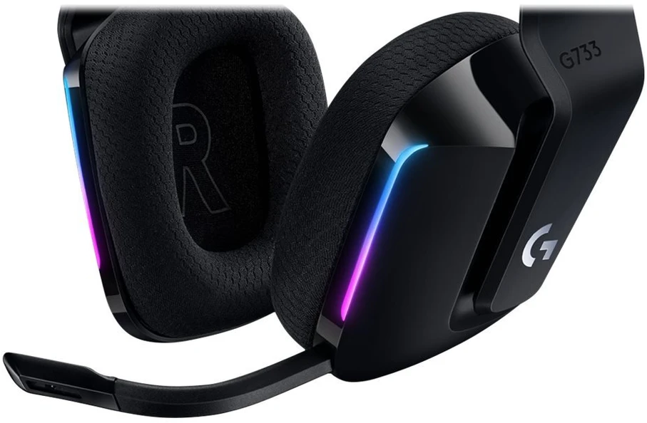 Belaidės ausinės Logitech G733 Lightspeed, Juodos spalvos