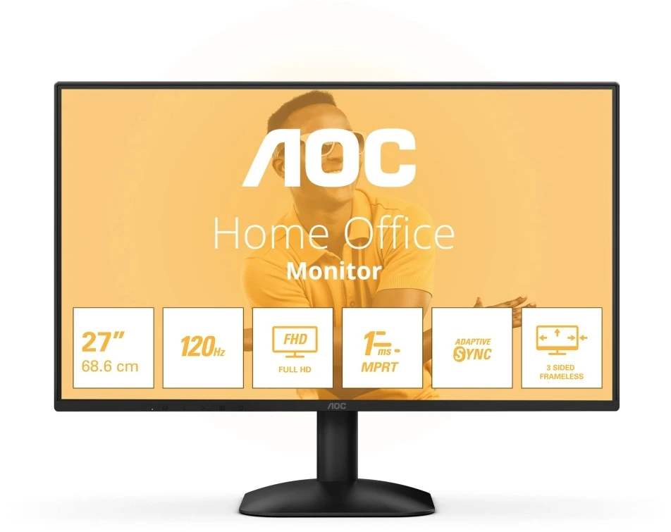 Monitorius AOC 27B31H – 27 colių „Full HD“ ekranas su 120 Hz atnaujinimo dažniu ir „Adaptive Sync“ technologija