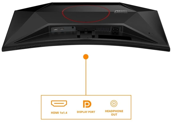 Žaidimų monitorius AOC C24G42FE, 23.6" Full HD (1920x1080) lenktas VA, 180Hz, 1ms, HDR10, Adaptive Sync