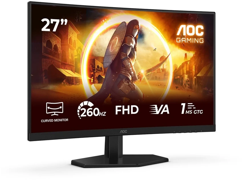 Žaidimų monitorius AOC C27G42ZE, 27" Full HD (1920x1080) lenktas VA, 260Hz, 1ms, HDR10, Adaptive Sync