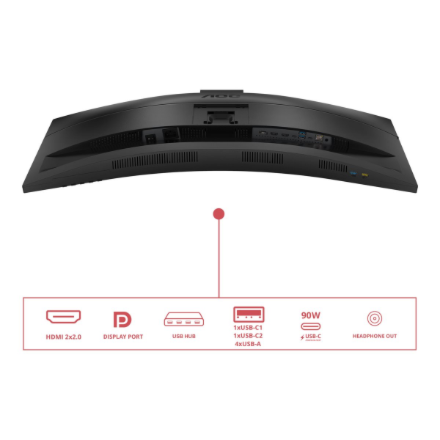 Monitorius AOC | CU34E4CW | 34 " | VA | UWQHD | 120 Hz | 4 ms | 3440 x 1440 pikselių | 350 cd/m² | HDMI jungtys quantity 2 | Juodas