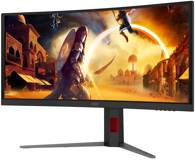 Žaidimų monitorius AOC CU34G4CA, 34" UWQHD (3440x1440) lenktas Fast VA, 21:9, 180Hz, 1ms, USB-C, HDR