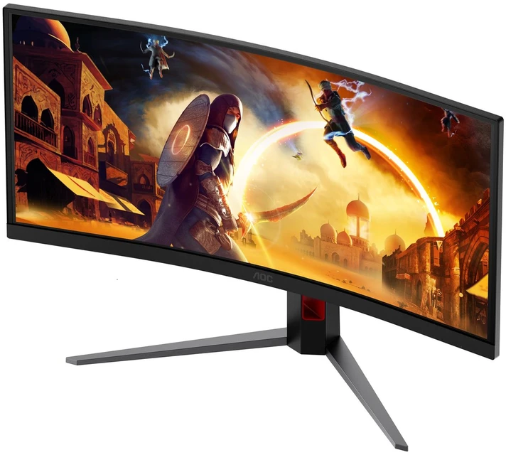 Žaidimų monitorius AOC CU34G4CA, 34" UWQHD (3440x1440) lenktas Fast VA, 21:9, 180Hz, 1ms, USB-C, HDR