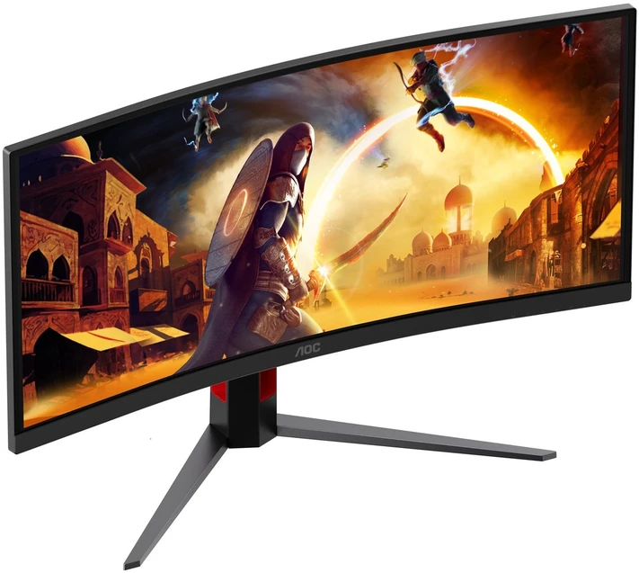 Žaidimų monitorius AOC CU34G4CA, 34" UWQHD (3440x1440) lenktas Fast VA, 21:9, 180Hz, 1ms, USB-C, HDR