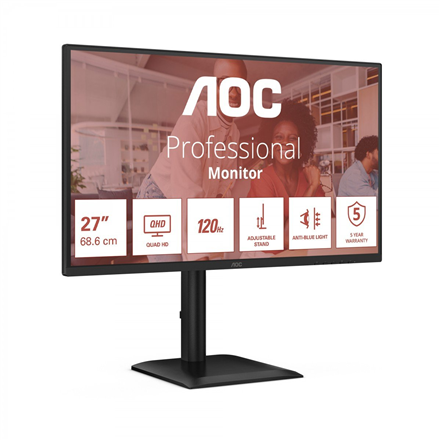 Monitorius AOC Q27E4CV - 120 Hz | QHD | IPS | 27 colių