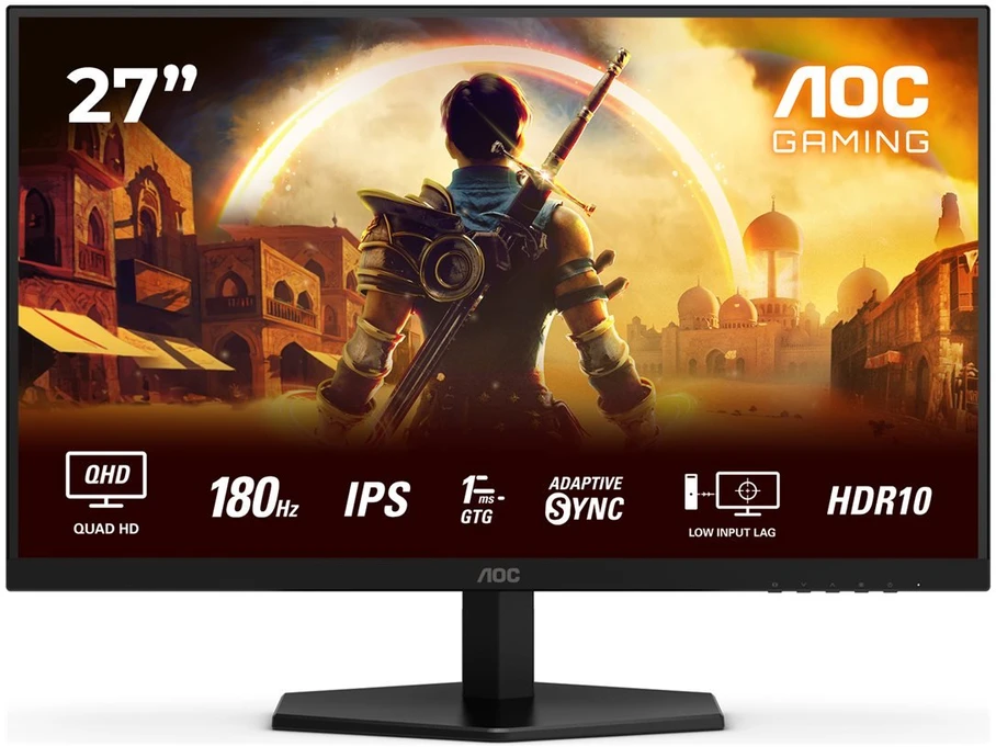 Žaidimų monitorius AOC Q27G42XE, 27" QHD (2560x1440) Fast IPS, 180Hz, 1ms, FreeSync Premium, G-Sync Compatible, HDR10