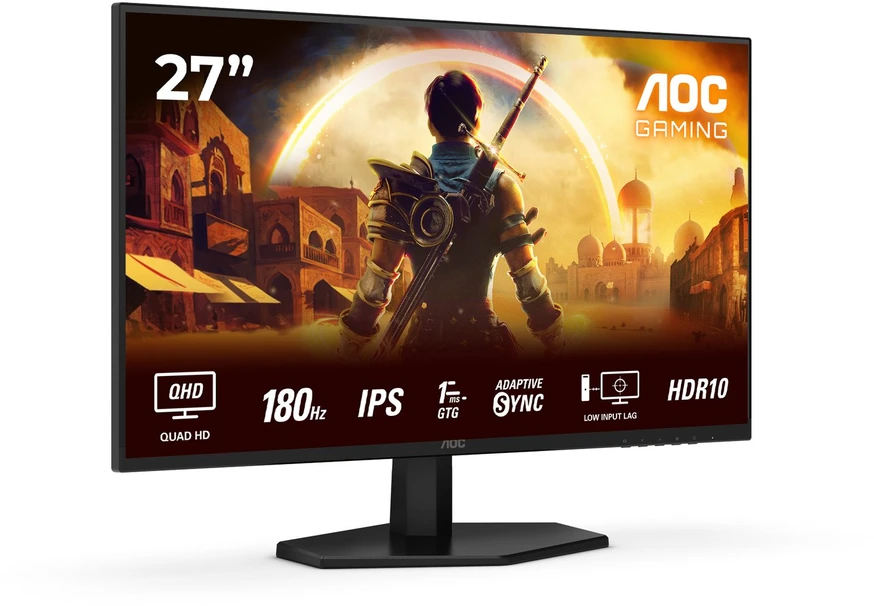 Žaidimų monitorius AOC Q27G42XE, 27" QHD (2560x1440) Fast IPS, 180Hz, 1ms, FreeSync Premium, G-Sync Compatible, HDR10