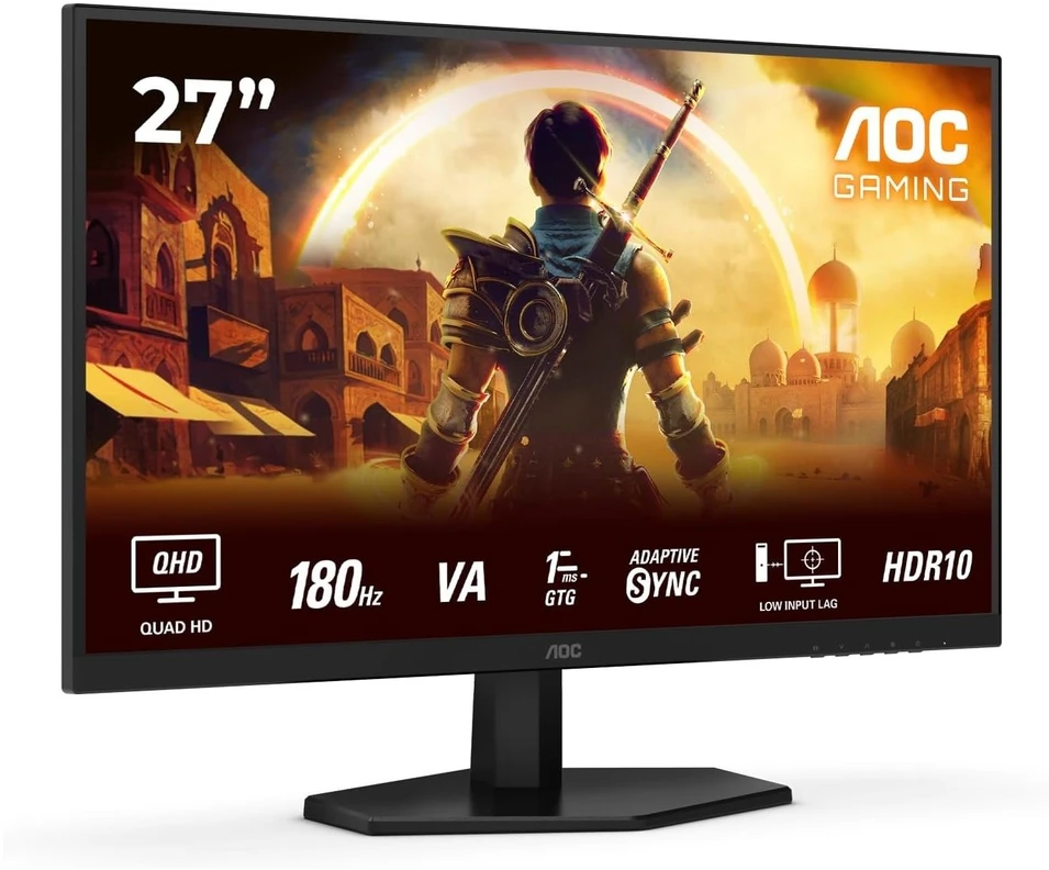 Žaidimų monitorius AOC Q27G42XNE /27 col/Fast VA/QHD 2560x1440/180 Hz/300 cd/m²/garsiakalbiai 2 W x 2 /juodos spalvos